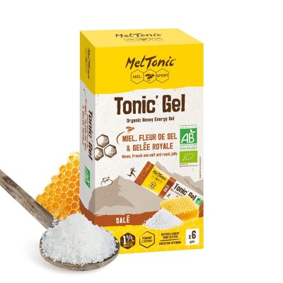 6 Gels MelTonic Energétiques Bio Salés - Miel, Fleur de sel & Gelée Royale