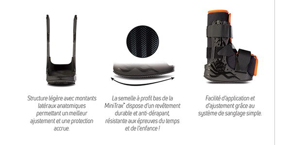 caracteristiques de la botte immobilisation pour enfant