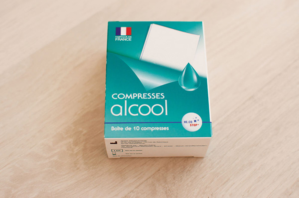 compresse alcool