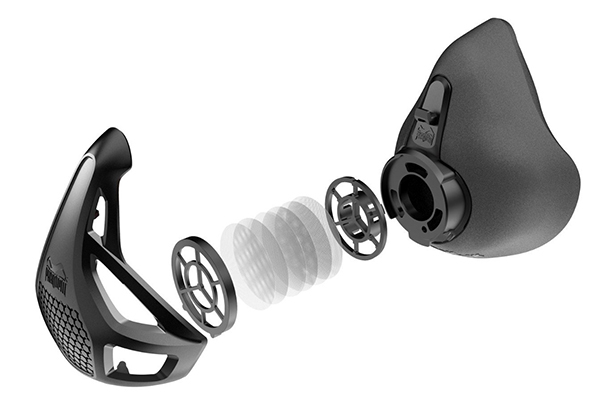 masque avec filtre pollution sport