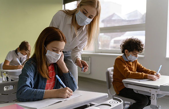 Masque tissus réutilisable et lavable enfant junior scolaire