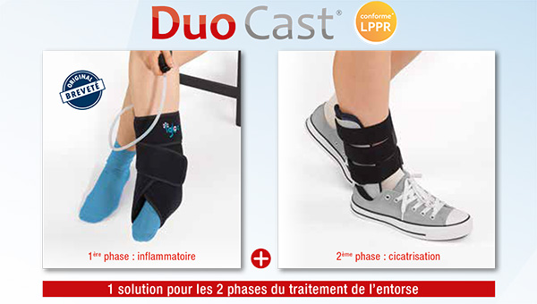 pack attelle de cheville ligamentaire + poche de froid pour RICE