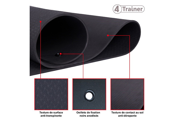 tapis de sol avec oeillets pour le sport